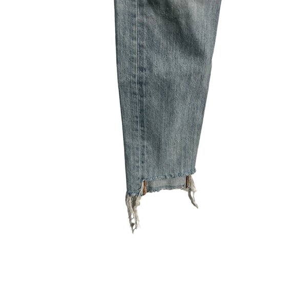 Levi's 501 light wash button fly one hundred percent cotton raw hem size 27x30 - Picture 3 of 7